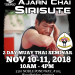 Ajarn Chai coming to Trident Nov 10-11, 2018 10AM to 4PM